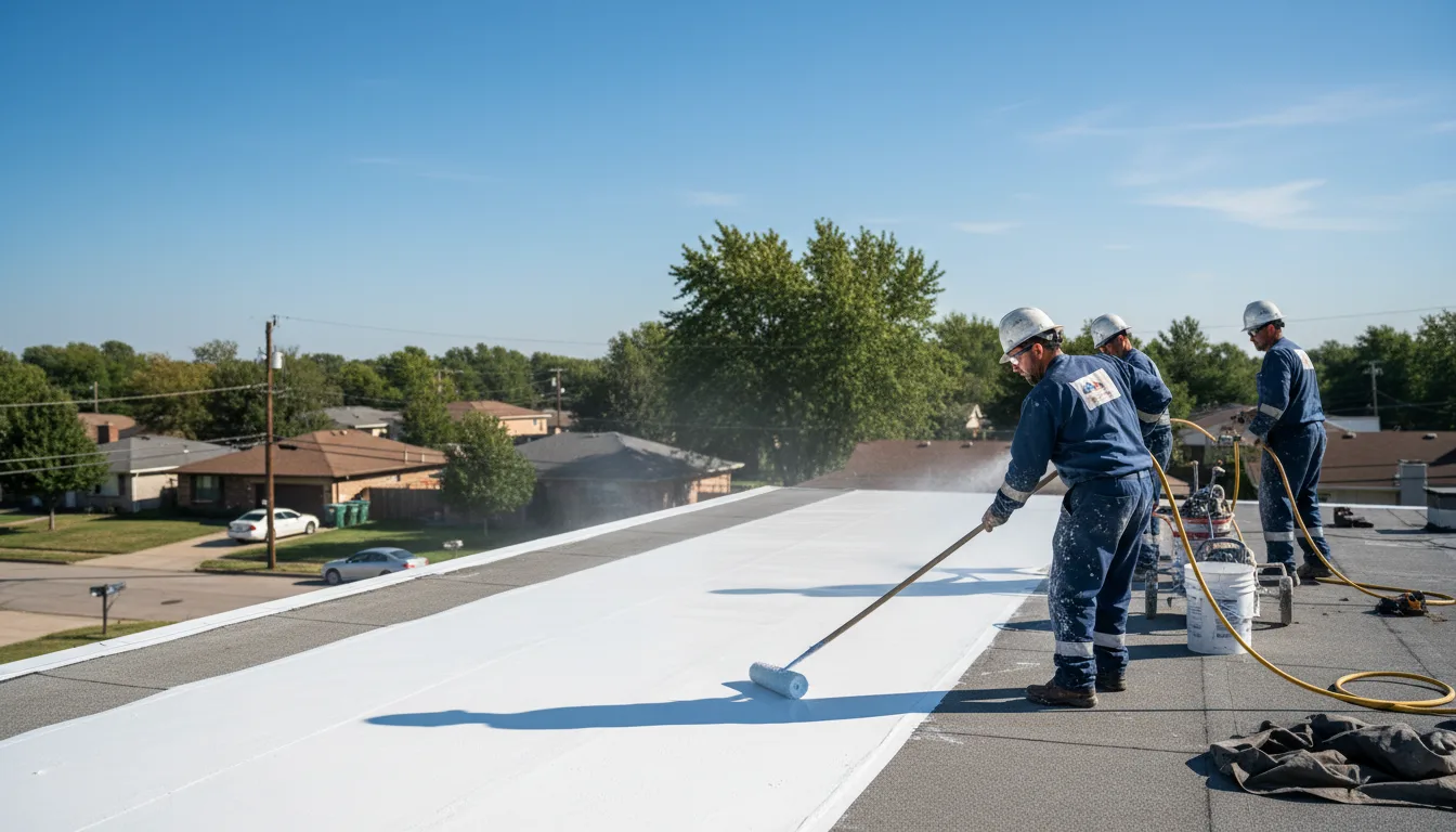 Commercial roof coating in Marienthal, KS near me